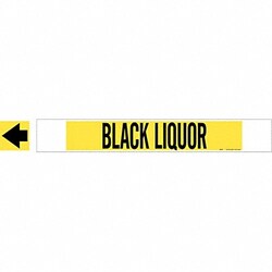 Grainger&nbsp;Pipe Marker Black Liquor 4 in H 24 in W