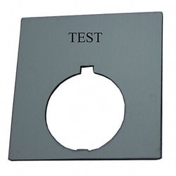 Grainger&nbsp;LegendPlate Test White/Black Rectangular