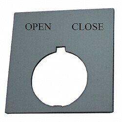Grainger&nbsp;LegendPlate OpenClose Wht/Blk Rectangle