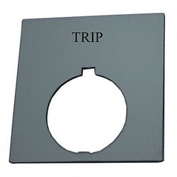 Grainger LegendPlate Trip White/Black Rectangular