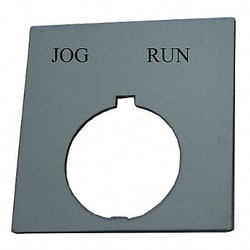 Grainger LegendPlate JogRun Wht/Blk Rectangular