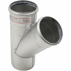 Grainger&nbsp;45 Wye 316 SS 3 x 2 x 3 in Pipe Size