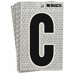 Grainger&nbsp;Refl. Letter Label C Glow in Dark PK10