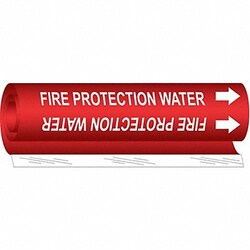 Grainger Pipe Mrkr Fire Prtction Watr 5in H 8in W