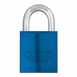 Grainger&nbsp;Keyed Padlock 15/16 in Rectangle Blue