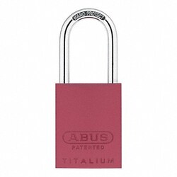 Grainger&nbsp;Keyed Padlock 15/16 in Rectangle Red