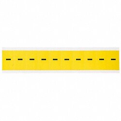 Grainger Numbers And Letters Blk On Ylw Dash PK10
