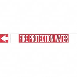 Grainger&nbsp;Pipe Marker Fire Protection Water 4in H