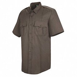Grainger&nbsp;Sentry Shirt SS Brown Neck 20-1/2 in