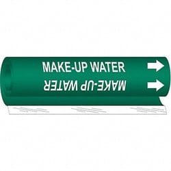 Grainger Pipe Marker Make-Up Water 5 in H 8 in W