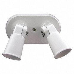 Grainger Lampholder INC Surface Mnt White 2 Heads