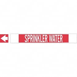Grainger Pipe Marker Sprinkler Water 4in H 24in W