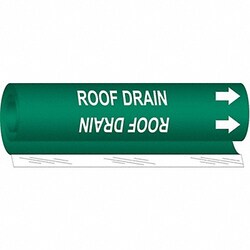 Grainger Pipe Marker Roof Drain 5 in H 8 in W