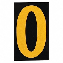 Grainger&nbsp;Reflective Numbers And Letters O PK25