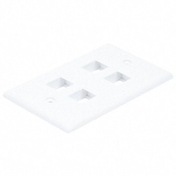 Grainger WallPlate Blank 4 Hole White