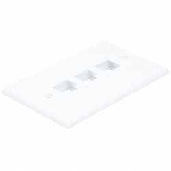 Grainger WallPlate Blank 3 Hole White