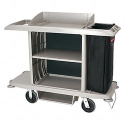 Grainger Housekeeping Cart 50 in H 30 gal Cap.