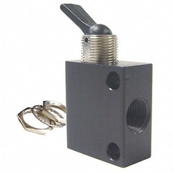 Grainger Toggle Valve NC 1/8 In NPT Brass, Quantity: Each of 1