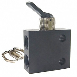 Grainger Toggle Valve NC 1/8 In NPT Alum/Brass