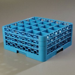 Grainger&nbsp;Glass Rack w/3 Extender 19.88 L Blue PK2
