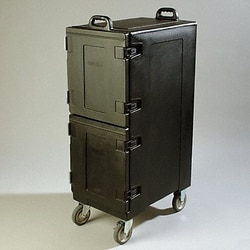Grainger Food Pan Double Carrier Side-Load Black