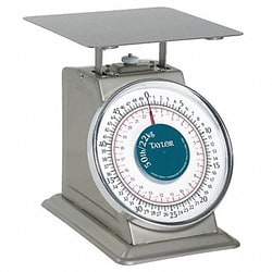 Grainger&nbsp;Dial Scale SS 50 lb Weight Cap. Silver
