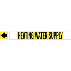 Grainger&nbsp;Pipe Mrkr Heatng Watr Spply 4in H 24in W
