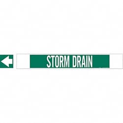 Grainger&nbsp;Pipe Marker Storm Drain 4 in H 24 in W