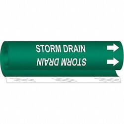 Grainger Pipe Marker Storm Drain 9 in H 8 in W