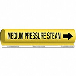 Grainger Pipe Marker Medium Pressure Steam 26in H