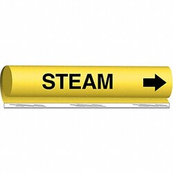 Grainger Pipe Marker Steam 9 in H 8 in W