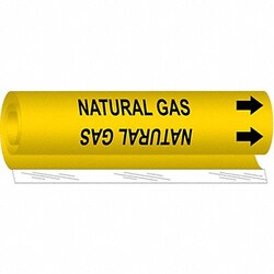 Grainger Pipe Marker Natural Gas 9 in H 8 in W