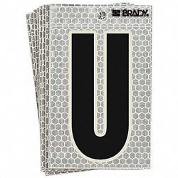 Grainger Letter Label Character U PK10