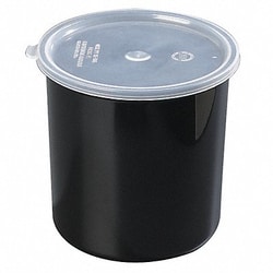 Grainger Food Crock with Lid 6.75 in H Black PK6