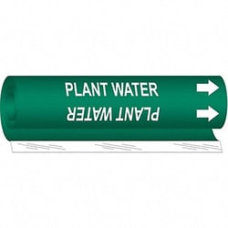 Grainger Pipe Marker Plant Water 5 in H 8 in W