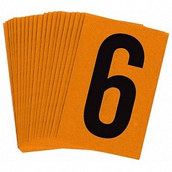 Grainger&nbsp;Reflective Numbers And Letters 6 PK25