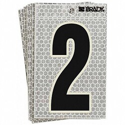Grainger&nbsp;Ultra Reflective Numbers 2 6 in H PK10