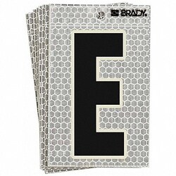 Grainger&nbsp;Refl. Letter Label E Glow in Dark PK10