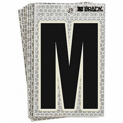 Grainger&nbsp;Refl. Letter Label M Glow in Dark PK10