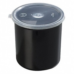 Grainger Food Crock with Lid 5.18 in H Black PK12