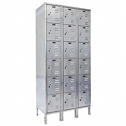 Grainger Lckr 6x3Lckr Silver 78 x36 x18 UnAssm
