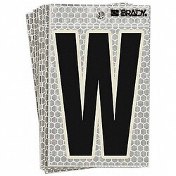 Grainger&nbsp;Refl. Letter Label W Glow in Dark PK10