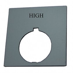 Grainger LegendPlate High White/Black Rectangular, Quantity: Each of 1