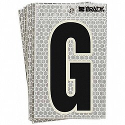 Grainger&nbsp;Refl. Letter Label G Glow in Dark PK10