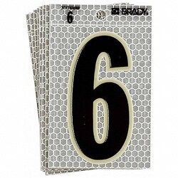 Grainger&nbsp;Ultra Reflective Numbers 6 6 in H PK10