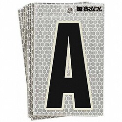 Grainger&nbsp;Refl. Letter Label A Glow in Dark PK10