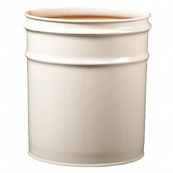 Grainger Open-Head Drum 4-1/2 gal White