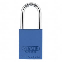 Grainger&nbsp;Keyed Padlock 29/32 in Rectangle Blue