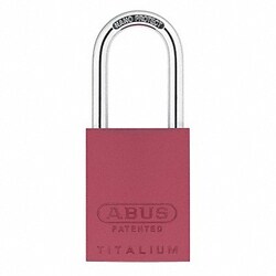 Grainger&nbsp;Keyed Padlock 29/32 in Rectangle Red