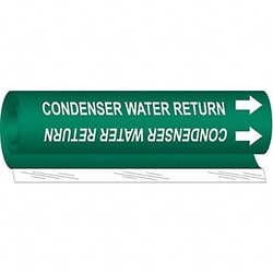 Grainger Pipe Marker Condenser Water Return 9in H